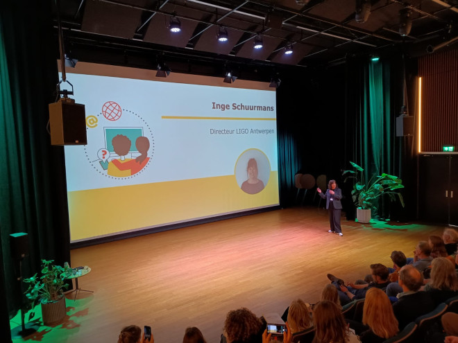 Inge Schuurmans op het podium