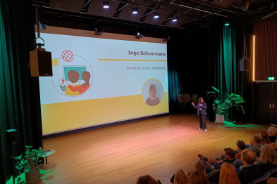 Inge Schuurmans op het podium